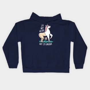 Half Human Half Unicorn (Dark Version) Kids Hoodie